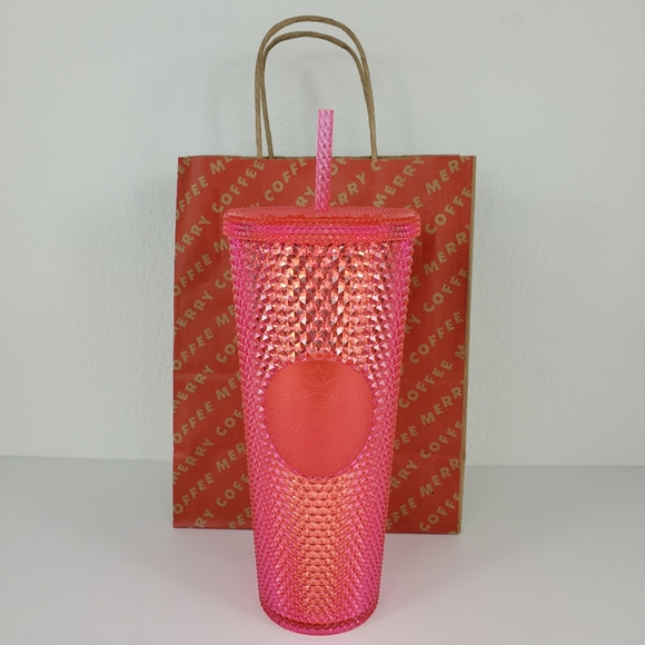 Starbucks Other - Starbucks Holiday Neon Pink Iridescent Cold Cup